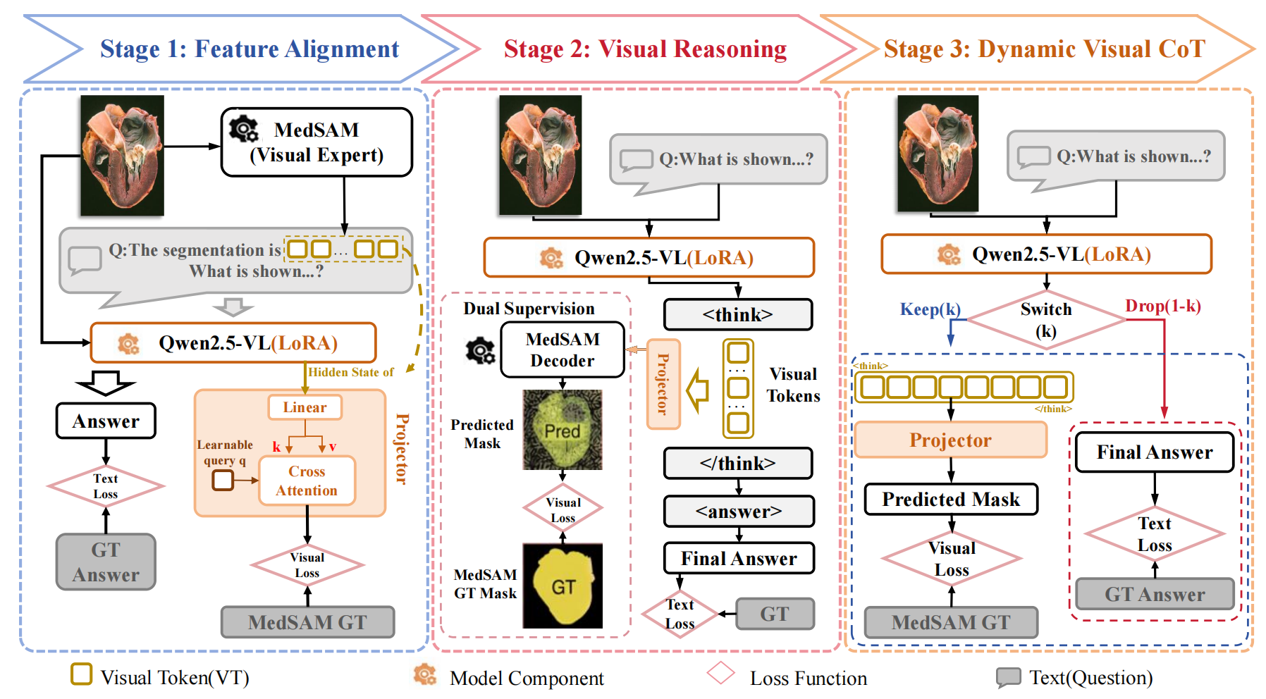 Training Pipeline of MedVCoT methodology